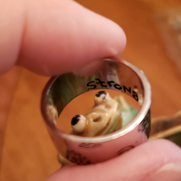 “Strong” Stamped S925 silver artistic band - Picture 3 of 13